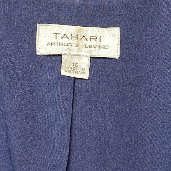 Tahari by Arthur S. Levine Peacoat Jacket Women's Size 16 Blue Double Breasted - Picture 6 of 16